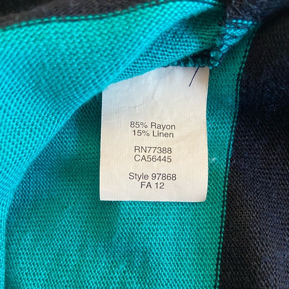 J Crew Blue Stripe Boat Neck Lightweight Sweater - Picture 3 of 5